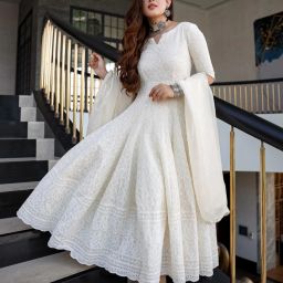 Women Cotton Blend Kurta Dupatta Set-image-30