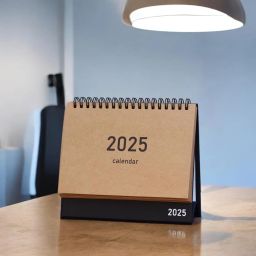 Desk Calendar 2025 Landscape Brown kraft Ecofriendly 4.6 x 6.5 inch 2025 Table Calendar-16