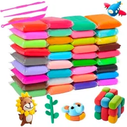 Bouncing Clay 12 Colors Magic Clay Nature Color DIY Air Dry Clay with Tools as Best Present for Children 15-14