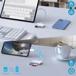 WEFLY SD Card Reader for i/Phone iPad, 3 in 1 Memory Card Reader Adapter Card Reader image 4