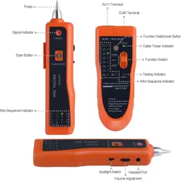 coolcold Ethernet Network Cable Tester Kit RJ11 RJ45 CAT5/5e CAT6 LAN Wire Tracker Digital Multimeter image 5