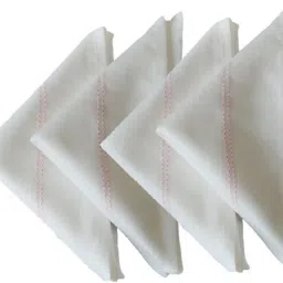 Vissage Pack of 4 Handkerchiefs (Women) : Soft Cotton ["White","Pink"] Handkerchief-image-45