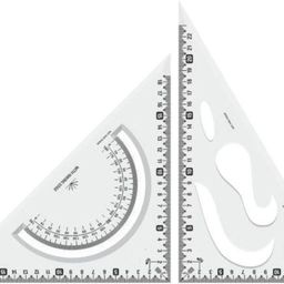 Set Squares Clear Transparent Triangle Ruler Scale Set Ruler-13