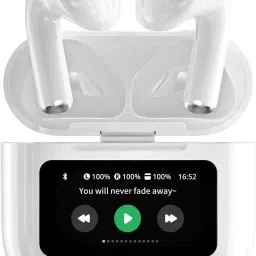 Touch Screen Display Wireless Earbuds | Smart LED Display | 40H Playtime Bluetooth without Mic Headset-5