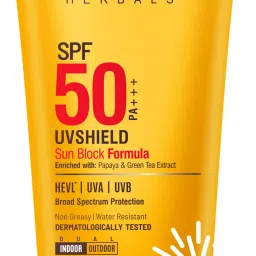 Sunscreen - SPF 50 PA+++ SPF 50 PA+++ UVSHIELD SUN BLOCK FORMULA 60Grams-48