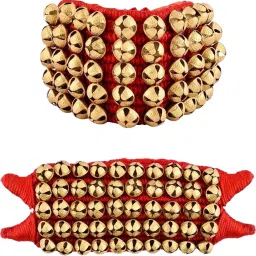 Ghungroo 5 line Double String Pad Kuchipudi, Bharatanatyam, Bharata Muni, Kathak Ghungroo Bells-24