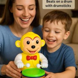 Dancing Musical Drum Toy - Key Operated - Fun Toy for Kids (Hello Monkey)-image-66