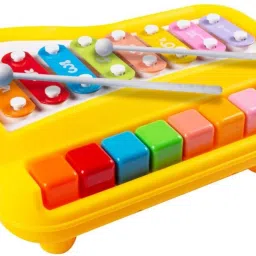 2 in 1 Piano and Xylophone Toy with 8 Colorful Keys for Toddlers and Kids MT4-11