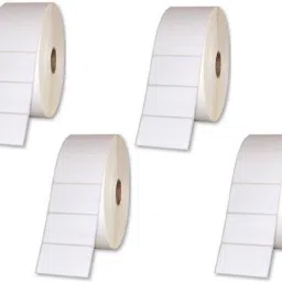 50 mm X 30 mm, (White) Direct Thermal Barcode Labels (DT), Set of 4 Roll, 1000 Labels In Roll, No Need Carbon Ribbon, Labels/Roll for Desktop Printer TSC, Zebra, Citzen, WEP, Datamax, Thosiba, Sato etc. ) ,Paper Label Stickers,1’’up (Smooth White) dt Paper Label-1