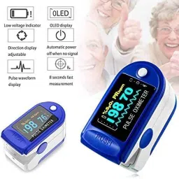 Riddhi Golden Line Pulse Oximeter Fingertip, Blood Oxygen Saturation Monitor Fingertip, Blood Oxygen Meter Finger Oxymeter Finger with Pulse, O2 Monitor Finger for Oxygen (Blue1) Pulse Oximeter image 2