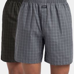 jockey Pack of 2 Checkered Men Multicolor Boxer Shorts-picture-30