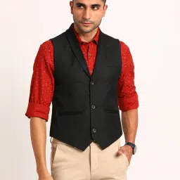 Self Design Men Waistcoat-image-69