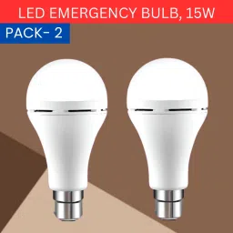 15W Rechargeable Inverter LED Bulb with Upto 4H.Power Cut Lighting Pack of_2C264 4 hrs Bulb Emergency Light-image-24
