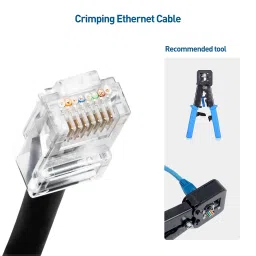 Sadow Pack of 50 RJ45 Cat6 Pass Through Connector RJ45 Ends, Cat6 8P8C Network Interface Card image 3