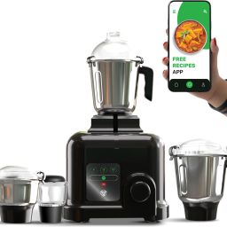 4 Handsfree Smart-Lock Jars|4-Year Warranty|22000 RPM High-Speed Motor| 800 W Juicer Mixer Grinder-image-62