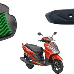 GRAZIA COMBO AIR FILTER . SILENCER COVER Bike Exhaust Heat Shield-image-29
