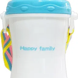 Baby Opaque Soft Straw Sipper White Anti Spill Sippy Cup with Adjustable Strap for Baby & Kids Water Bottle/Juice Sipper BPA Free 350ML (Blue)-picture-20
