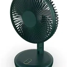 Cordless Rotating Portable Rechargeable With LED Lights 3 Speed Auto Oscillating 5 Star 155 3 Blade Table Fan-image-51