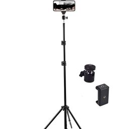 BASS BLING Long Tripod Stand with Adjustable Mobile Clip Holder for All Mobiles & Cameras Tripod, Tripod Ball Head-20