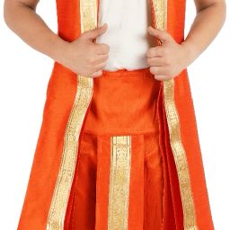 PRIYAKANT SAFAWALA ORANGE ANMOL DHOTI SET Solid Men Dhoti-image-56