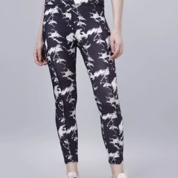 Graphic Print Women Black Tights-image-80