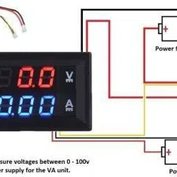 hrtronics DC 0-100V 10A Voltmeter Ammeter Red+ Blue LED Amp Volt Voltmeter (Digital) Digital Volt Meter AMP Meter DC 10A 0-100V Voltmeter image 2