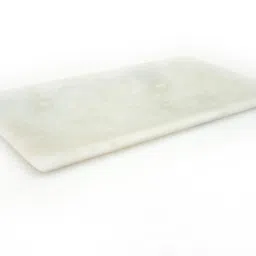Handcrafted White Marble Tray for Kitchen Serving, Dining Table Tray Serving Set-image-0
