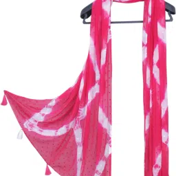 Chiffon Solid Pink Women Dupatta-picture-15