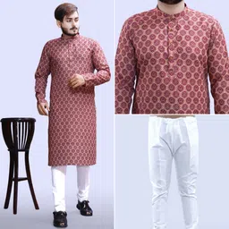 tibra collection Men Cotton Blend Kurta Pyjama Set-picture-31