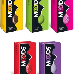 Combo Honeymoon Condoms ( Choco + Dotted + Ribbed + Strawberry + Ultra Thin) 12S Pack of 5 Condom-28
