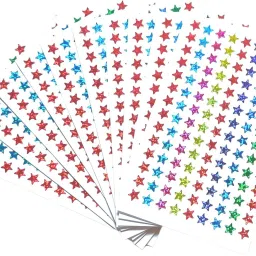 Glittering Star Stickers In 10 Sheets Multicolours-image-28