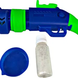 Electronic Bubble Shooter Toy Gun & Bubble Liquid Bottles for Kids (Multicolour) Water Gun-image-18