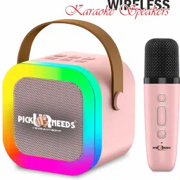 Bluetooth Wireless Speaker With Karaoke Mic With RGB Light Rechargeable Microphone-12