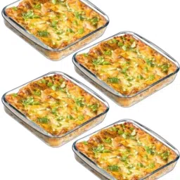 Glass Serving Bowl Borosilicate Glass Mixing Bowl, Tray, Container, Microwave Oven Safe 1100 ml Disposable-32