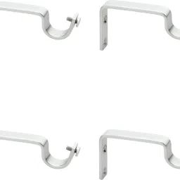 Silver Rod Rail Bracket, Curtain Knobs, Curtain Hooks, Curtain Rods Metal-image-12
