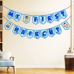 My First Hair Cut Banner, Mundan Ceremony Banner / Hair Cut Decorations for Boys Banner-picture-1