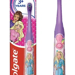 Colgate Kids Barbie Battery Powered (Multicolor) Kids (Age 3+) Barbie Extra Soft Bristles Electric Toothbrush-image-11