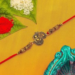 Religious R245 Mauli Thread Rakhi Set-image-11