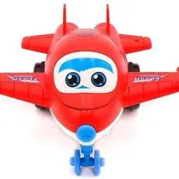 hk toys Pull Back Action Robot Aero Plane Toy for Kids, Mini Aero Plane to Robot Toy image 2