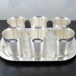 Juli Matt Water Glass Tray Plate, Tray, Container Serving Set-26
