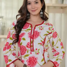 Women Printed Pure Cotton Straight Kurta-picture-14