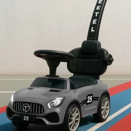 Kids car parent handle, music & lights and footrest , 1 to 4 years Car Non Battery Operated Ride On-20