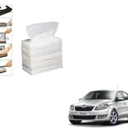 5 SET REFILLER WITH 100 PULLS (200 SHEETS) IN ONE SET FOR SKODA RAPID Vehicle Tissue Dispenser-13