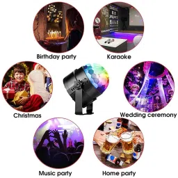 wundervox Disco Strobe Light With Remote Control Crystal Magic Ball Single Disco Ball image 4