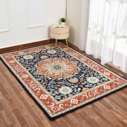 presto Multicolor Traditional Wool 5 ft x 7 ft Hand Tufted Carpet-picture-26