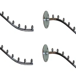 4 Pcs 9 Ball Display Hook Rail Wall Hanger for Clothes Kitchen ,Shop , Boutique , Dining Hall, Showroom , Storage Room, Wardrobe ,Supermarket Shoe Stand Indoor Outdoor Hook Rail 9-51