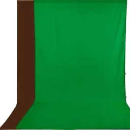 Stookin 8ft X 12ft Non-Transparent 2-in-1 Photography Backdrop Background Chromakey, 2 Colors in Single Backdrop (Brown & Dark Green) Reflector-image-90
