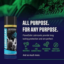 shadow securitronics Lubrizap 225 ml Bicycle chain premium lube & 225 ml clean spray enhanced Bicycle performance accessory Improve chain Life and performance Pack of 2 (Chain Lube & Chain Clean) image 3
