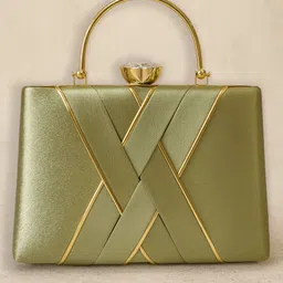 seenlee Casual, Party Light Green Clutch-picture-0