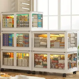 Closet Organizer Boxes Storage Bins Foldable Clothes/Toys/Office Supplies/Snacks PP Collapsible Wardrobe-image-90